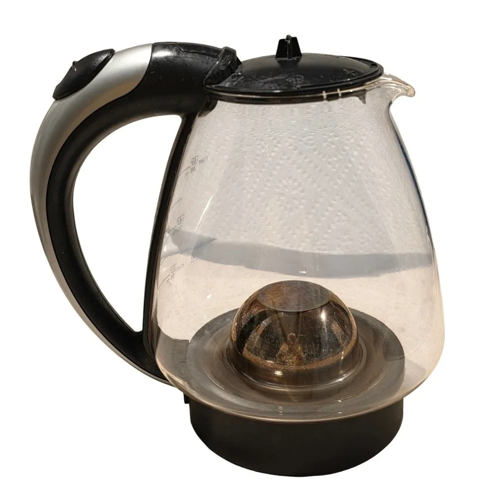 Capresso H2O Plus Glass Electric Water Kettle 259 Black Silver 48oz 1500W